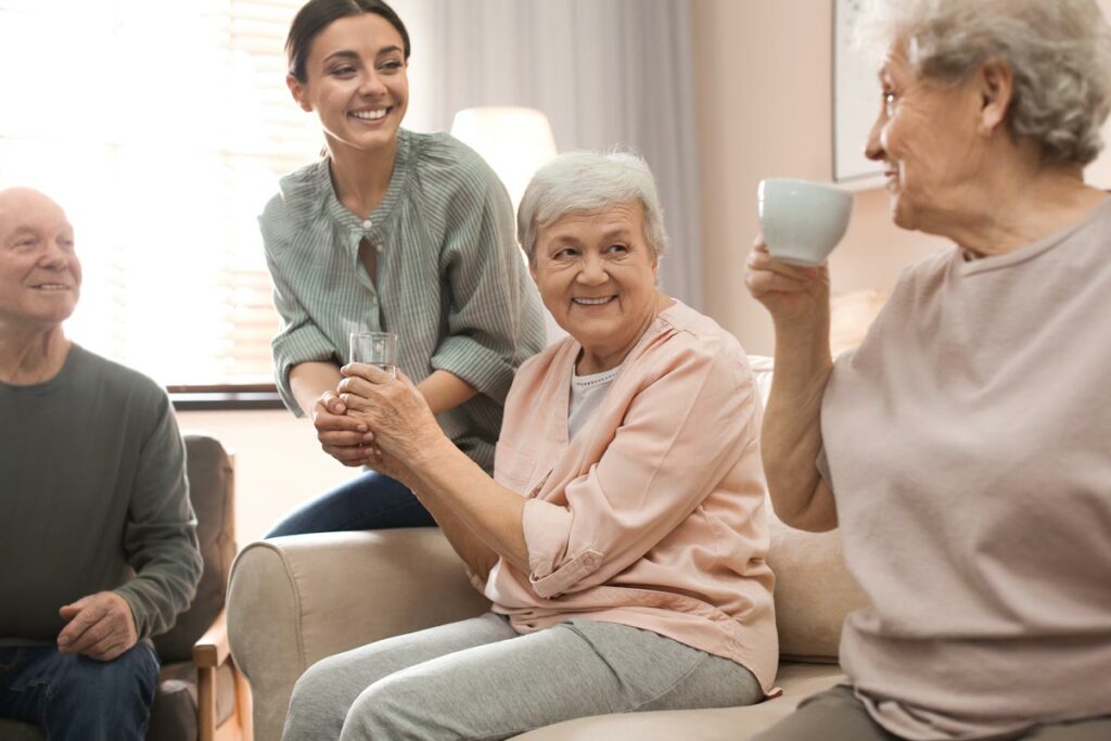 Avail Senior Living | Associate caring for seniors