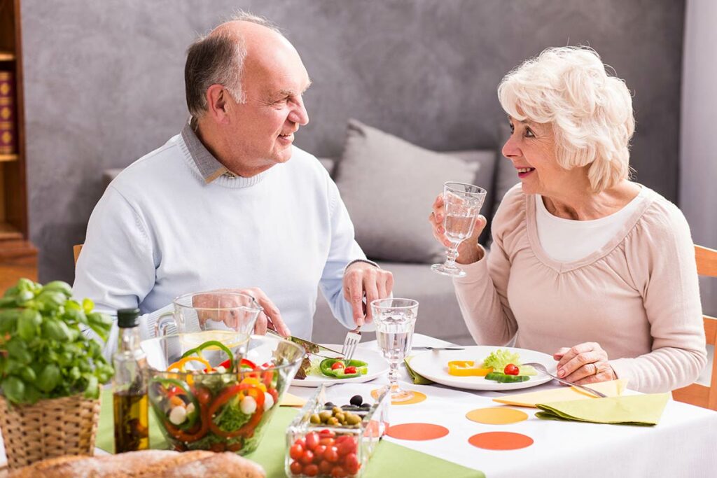 Avail Senior Living | Happy senior couple having lunch