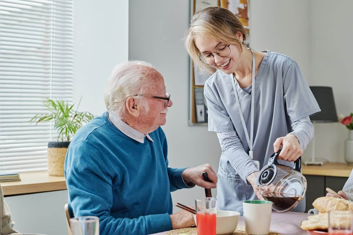 Avail | Senior having coffee